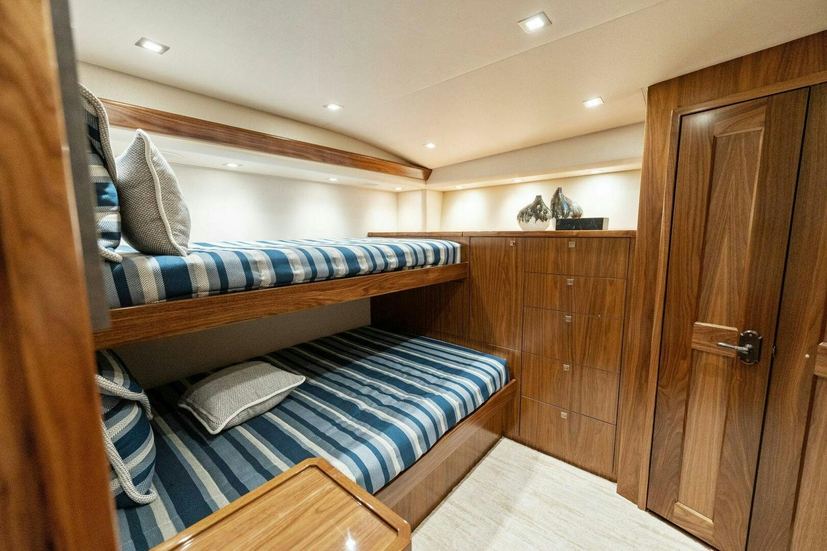 a bed in a room aboard SHOE  Yacht for Sale