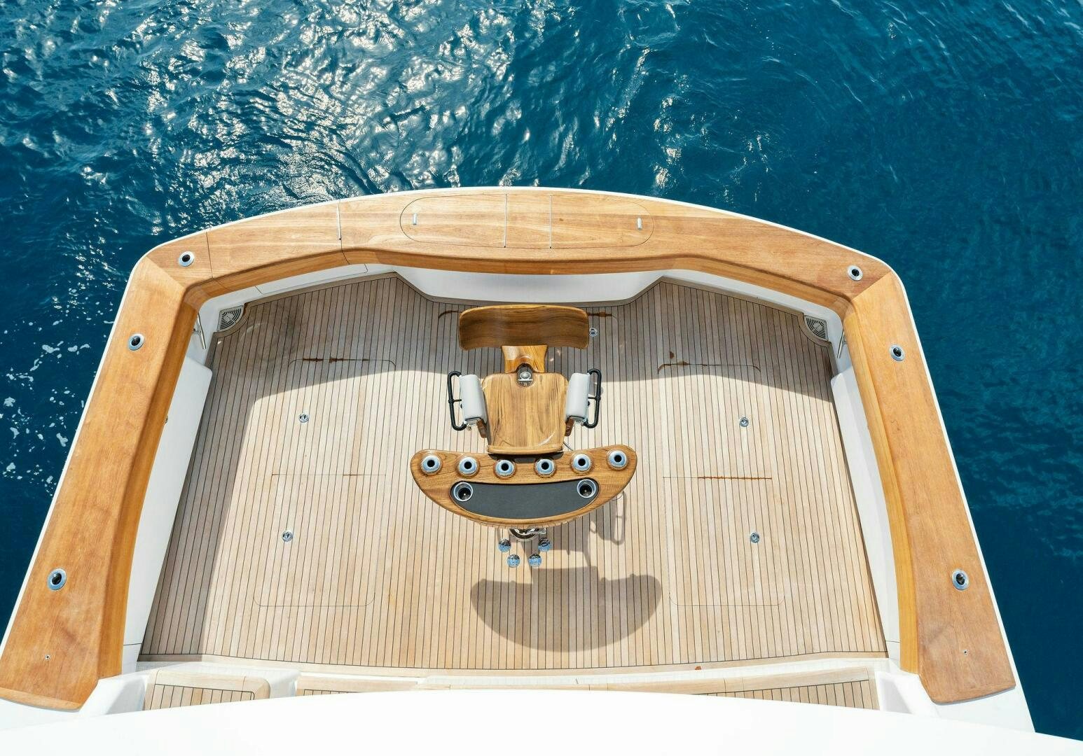 a wooden device with a circular hole aboard SHOE  Yacht for Sale
