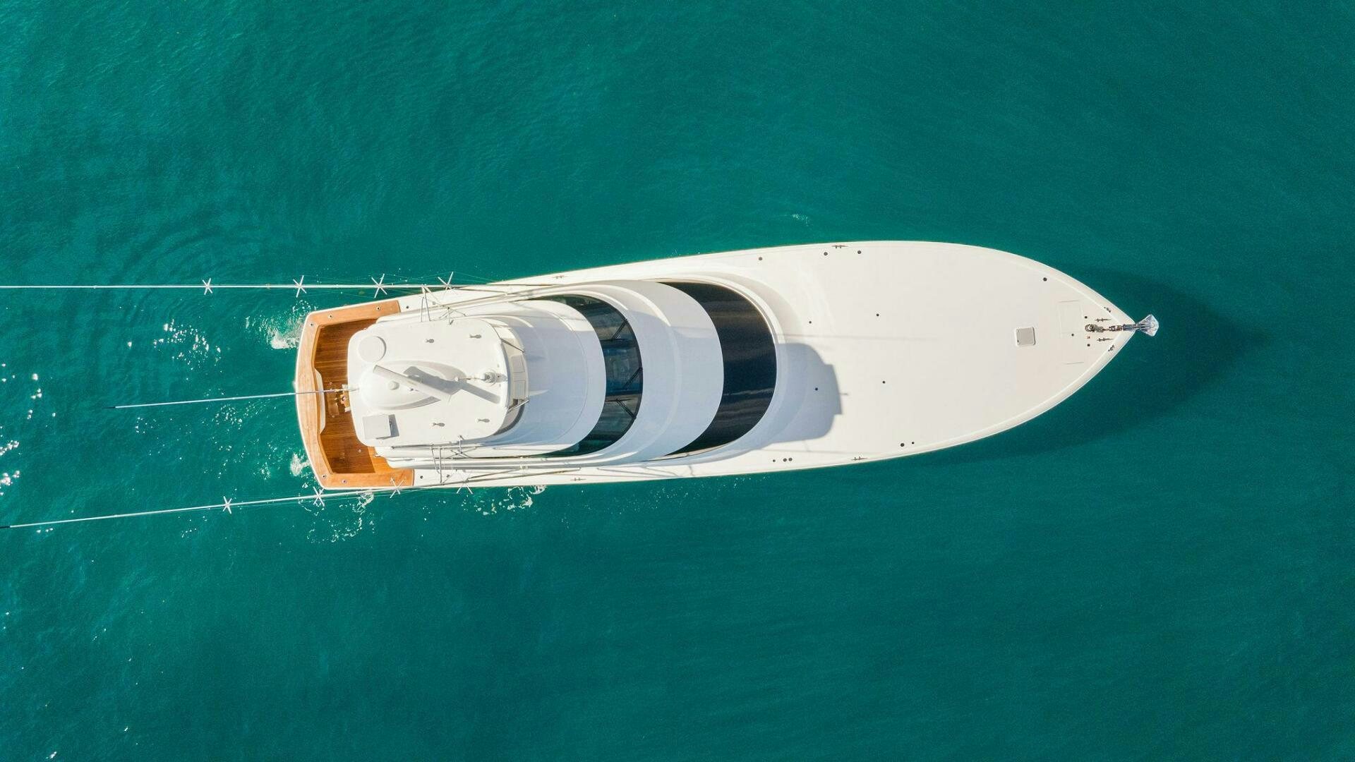 a white and black object aboard SHOE  Yacht for Sale