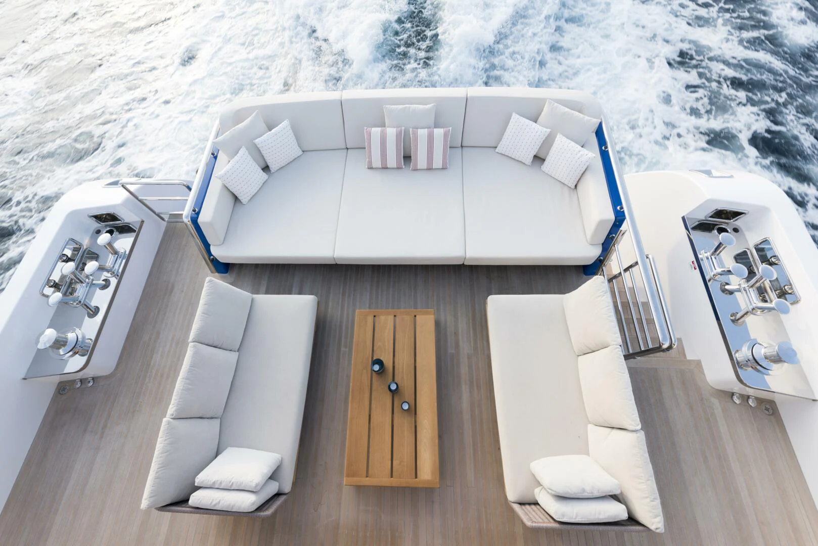 a room with a pool and a deck aboard PICCOLO Yacht for Sale