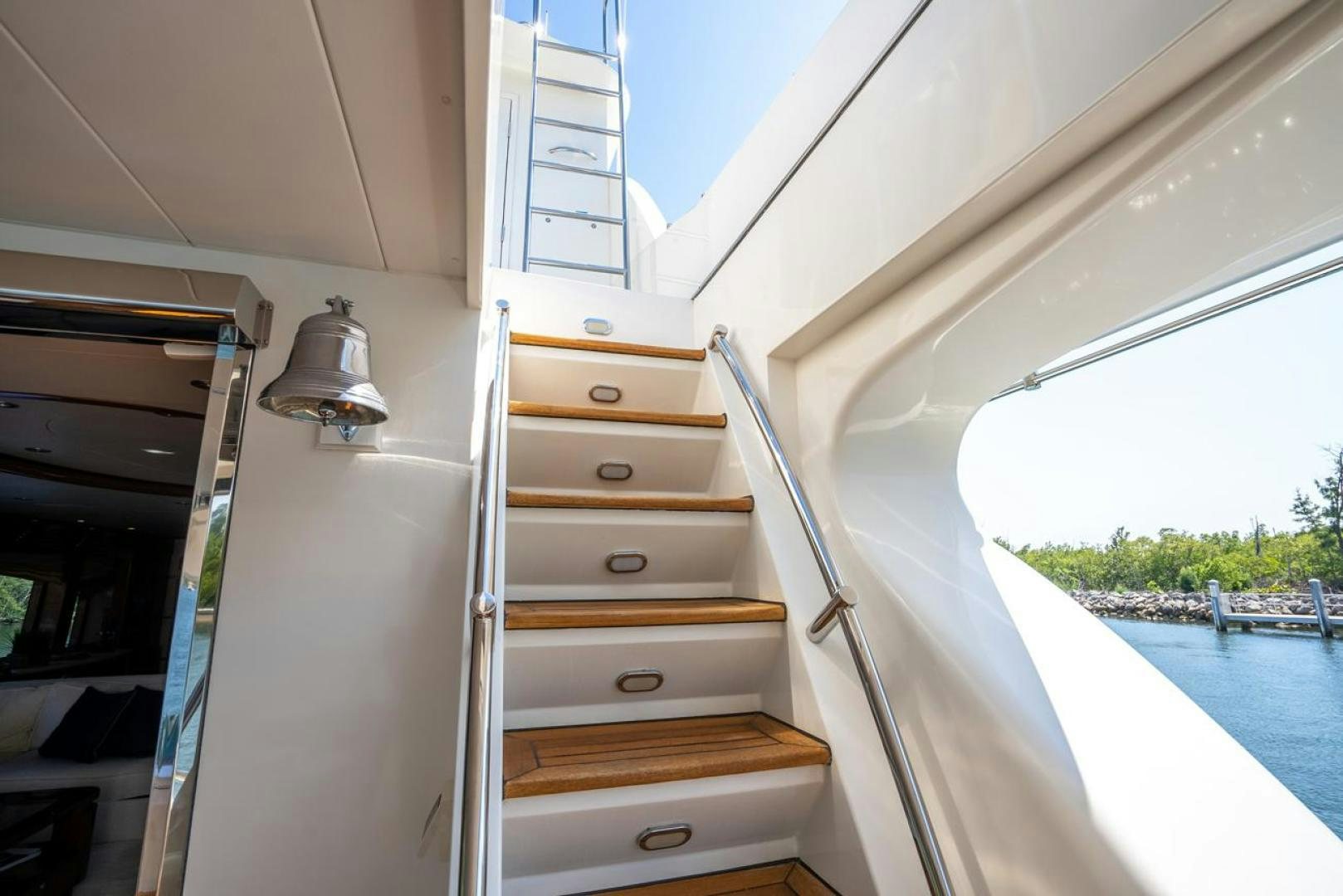 a wooden dresser in a room aboard AMERICAN HONEY Yacht for Sale