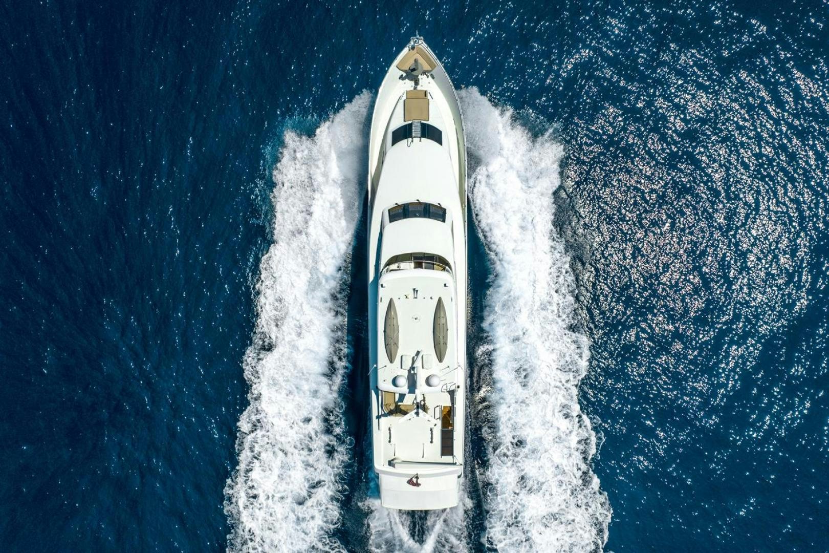 a rocket taking off from the ground aboard AMERICAN HONEY Yacht for Sale
