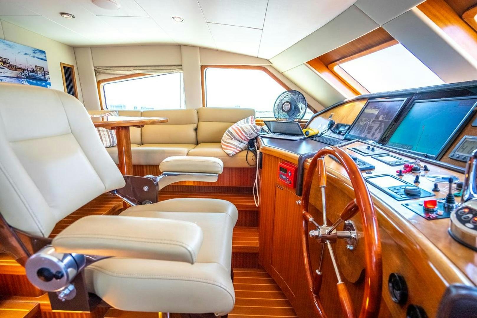 inside of a car aboard AMERICAN HONEY Yacht for Sale