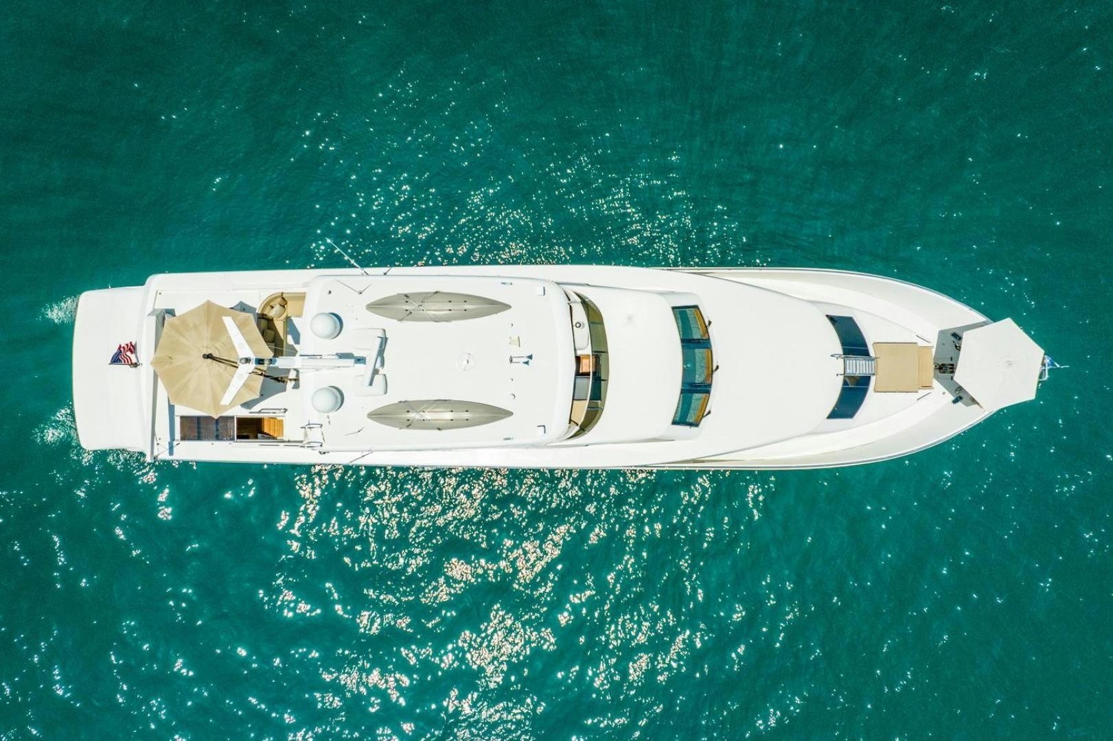 a space ship in the water aboard AMERICAN HONEY Yacht for Sale