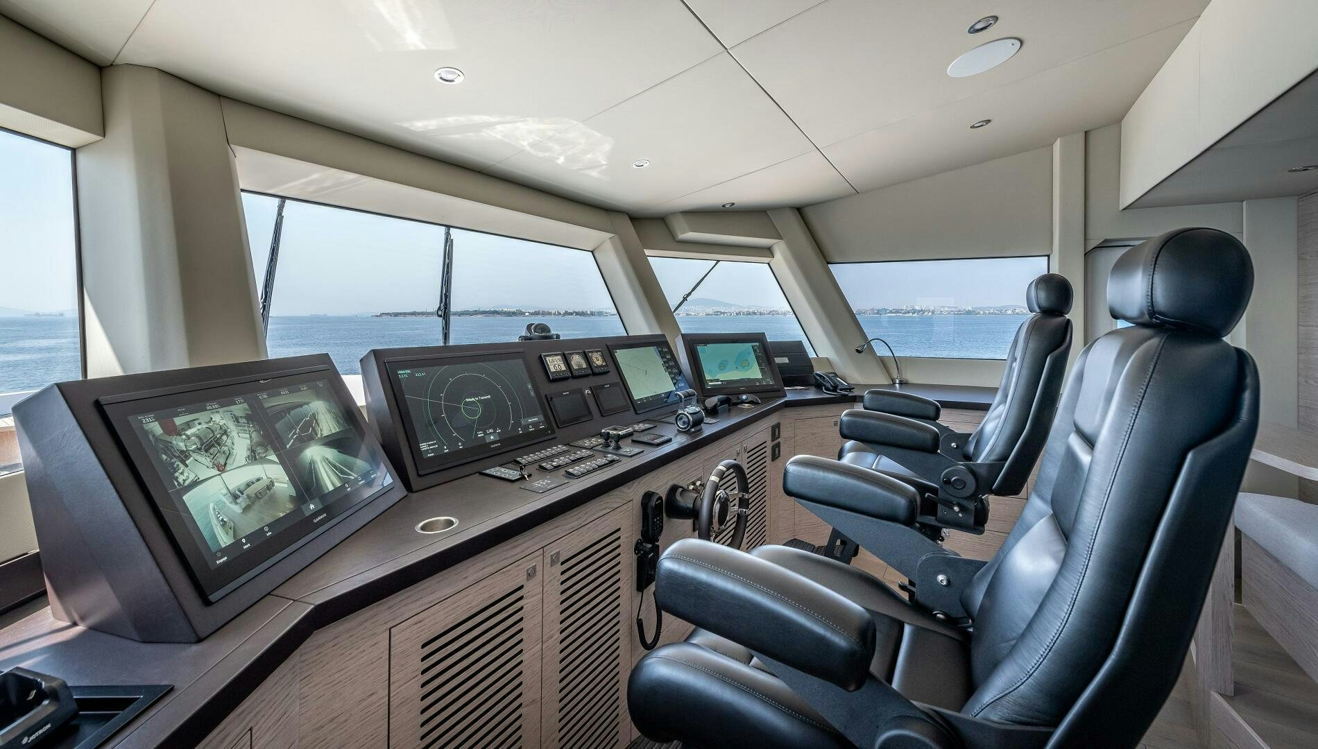 inside of a vehicle with computers aboard 37XP 08 ROCKIT Yacht for Sale