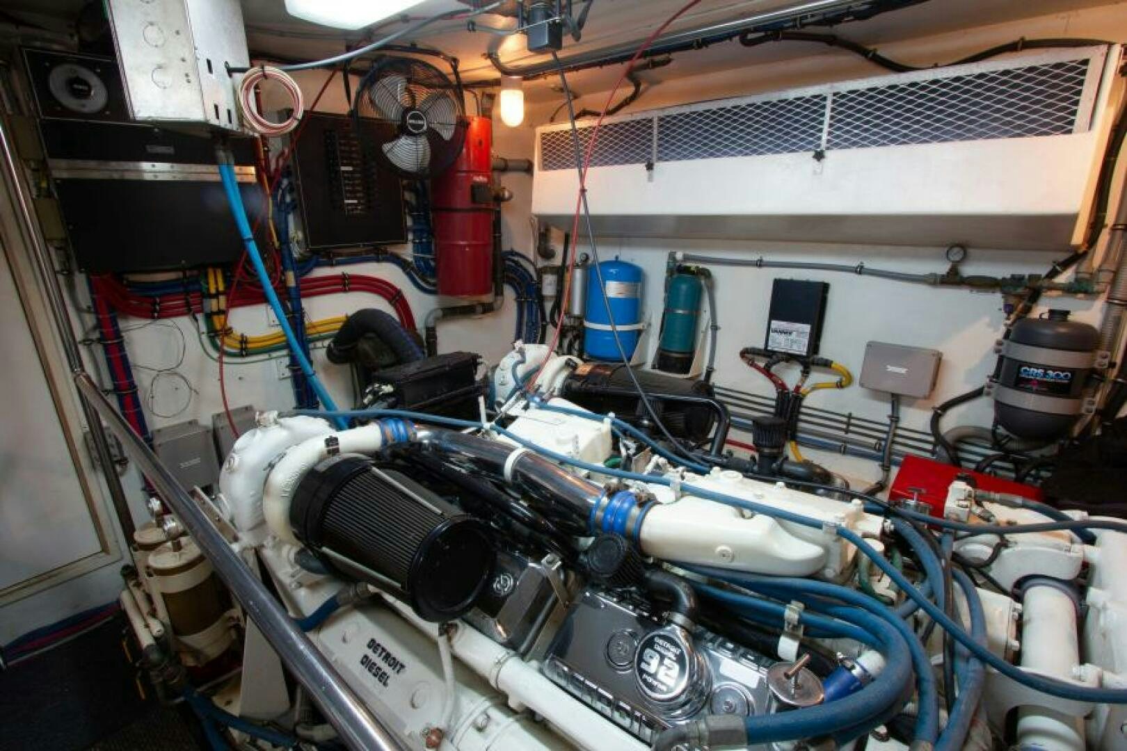 a machine with wires and other equipment aboard FULL MOON Yacht for Sale