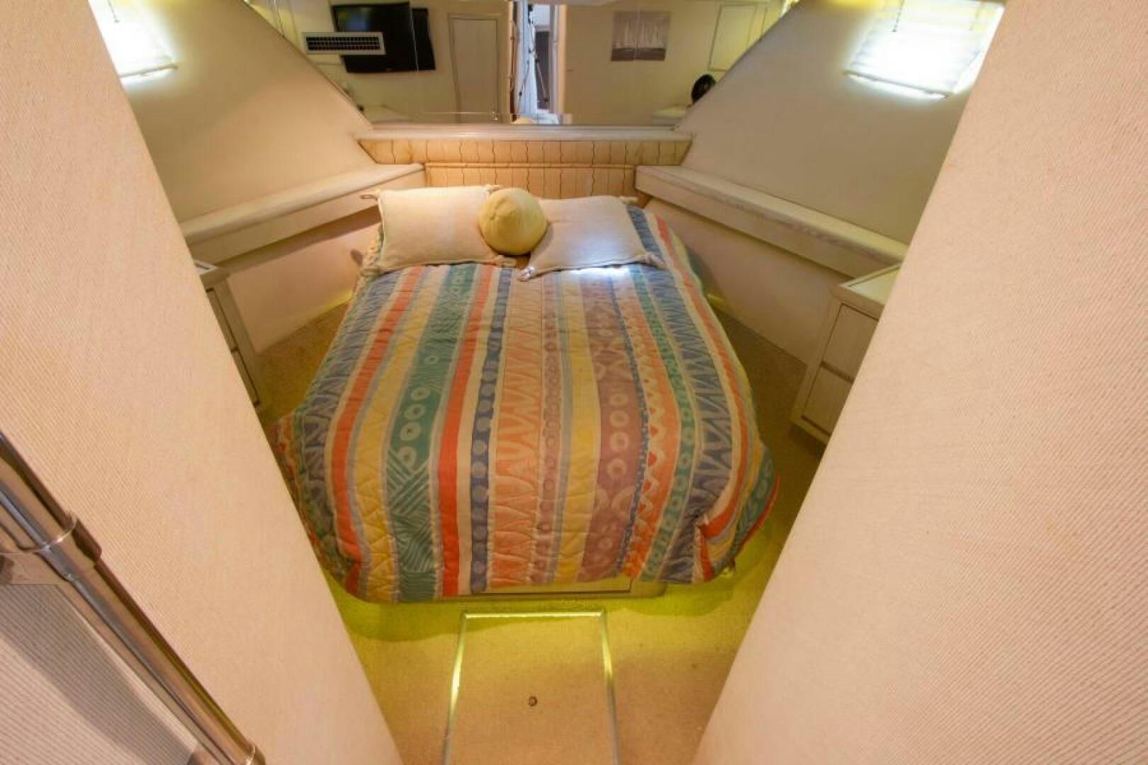 a couch in a room aboard FULL MOON Yacht for Sale