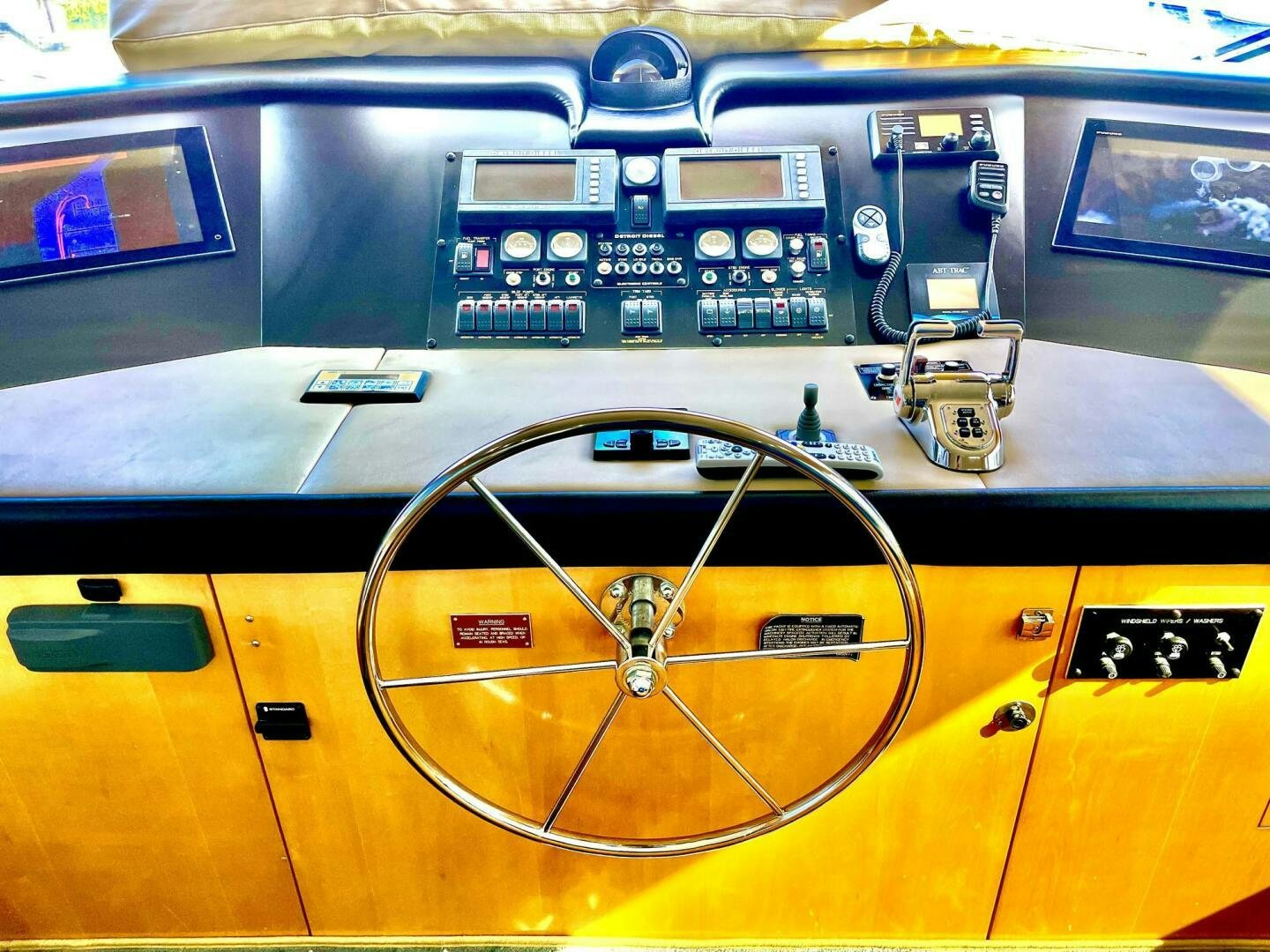 the inside of a car aboard BOATOX Yacht for Sale