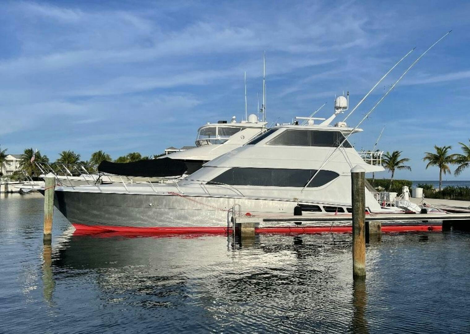 a boat docked at a pier aboard BOATOX Yacht for Sale