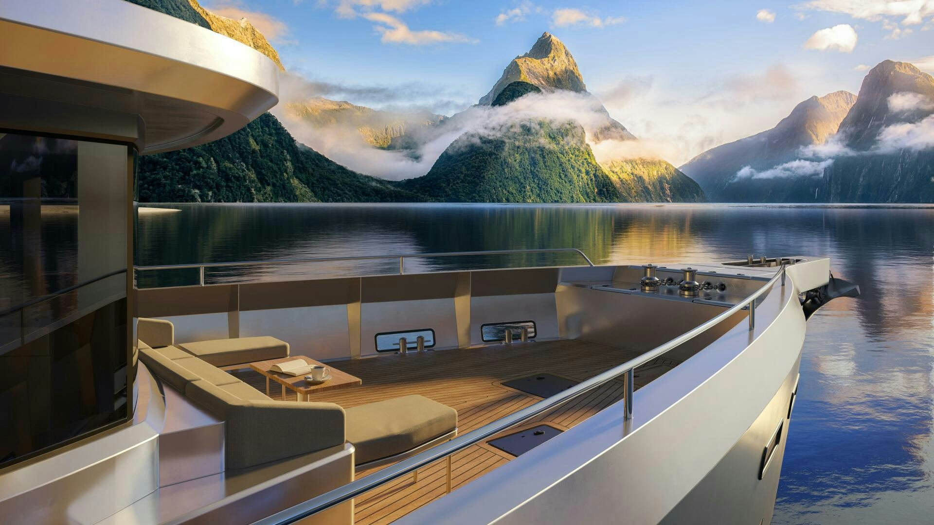 a boat on the water aboard PROJECT OCEAN Yacht for Sale