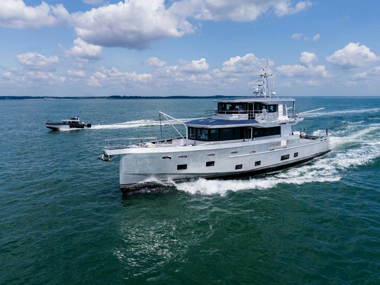 a boat on the water aboard PROJECT OCEAN Yacht for Sale