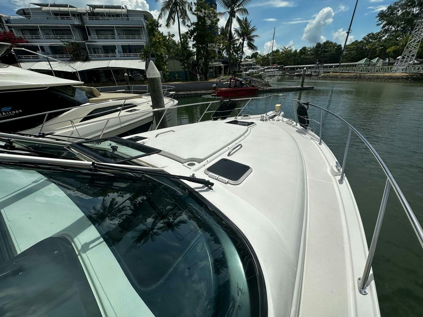 a boat on the water aboard CRYSTAL II Yacht for Sale