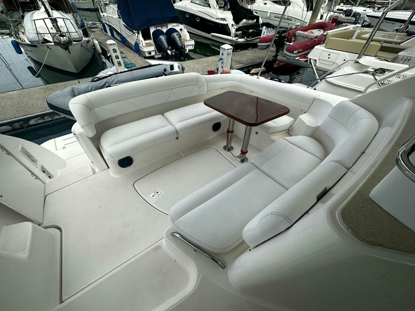 a row of boats aboard CRYSTAL II Yacht for Sale