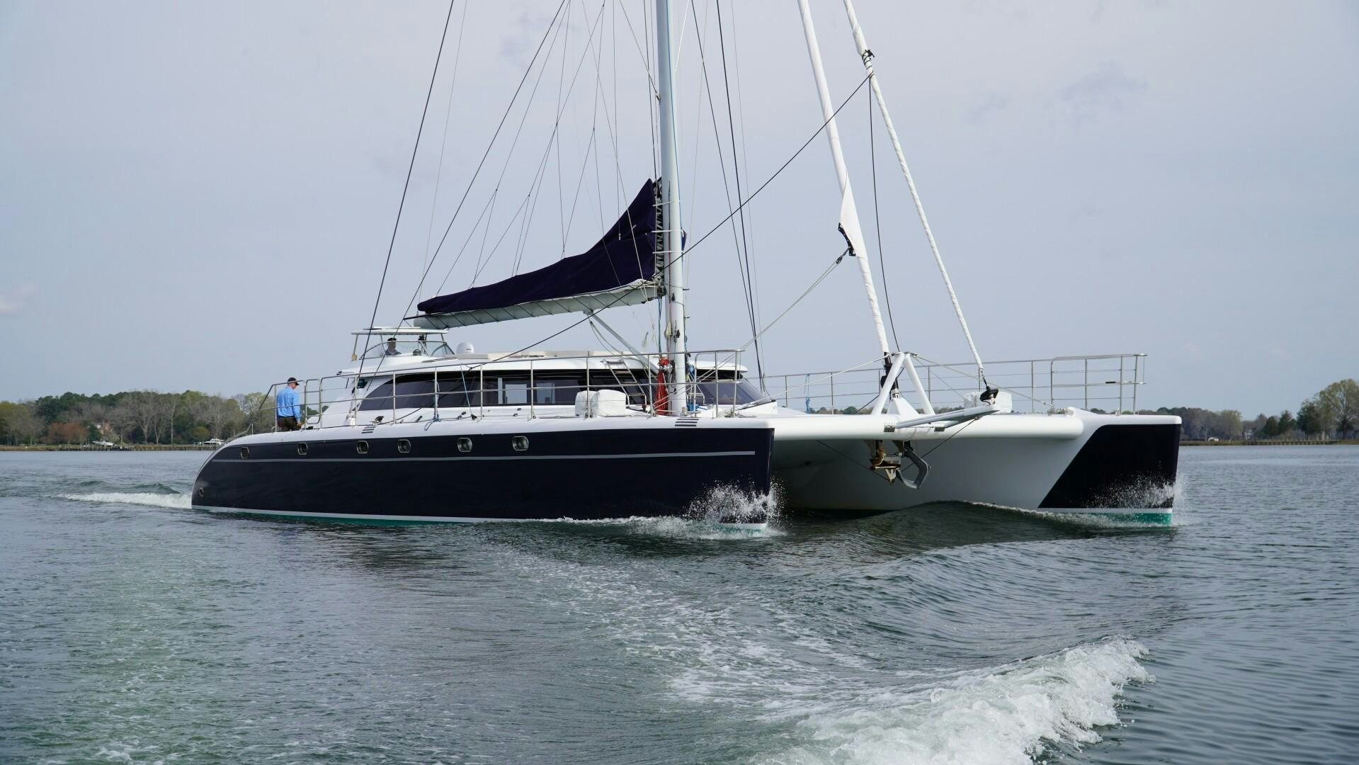 a boat on the water aboard SOVEREIGN Yacht for Sale