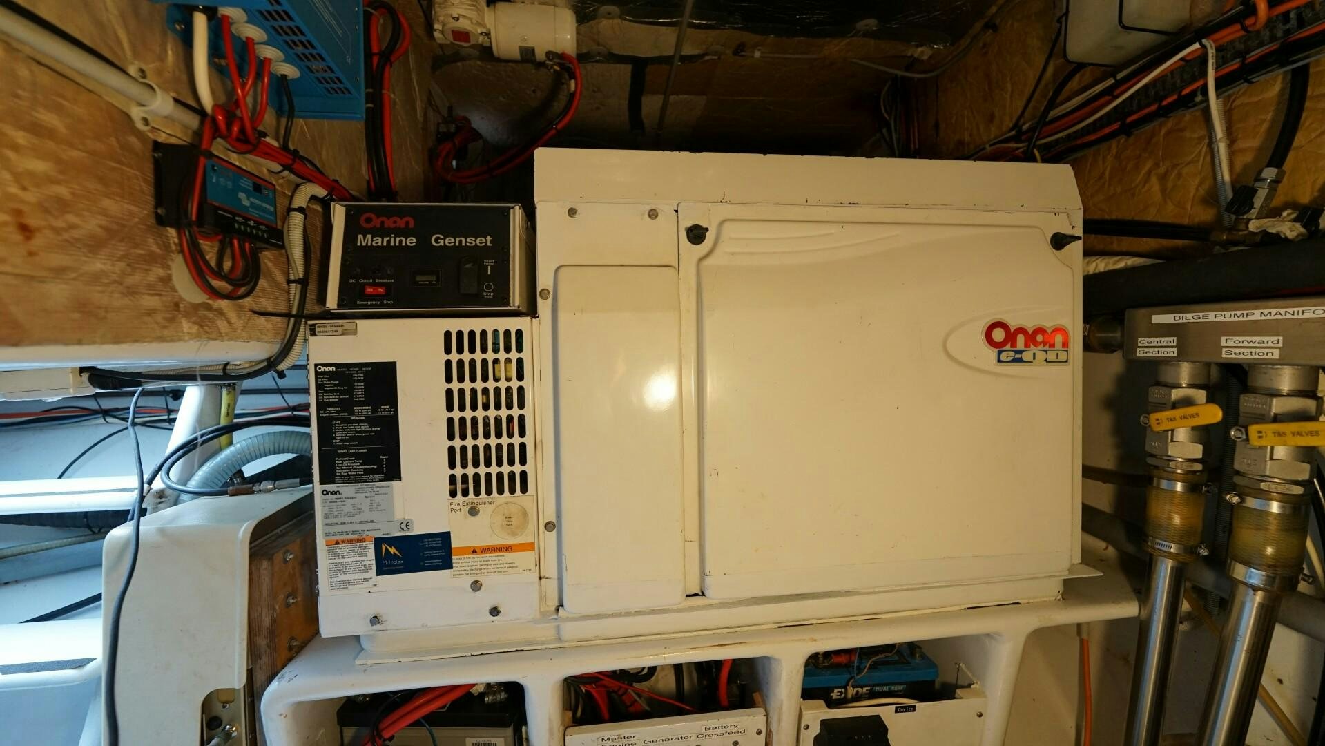 a machine with a piece of paper on the side aboard SOVEREIGN Yacht for Sale