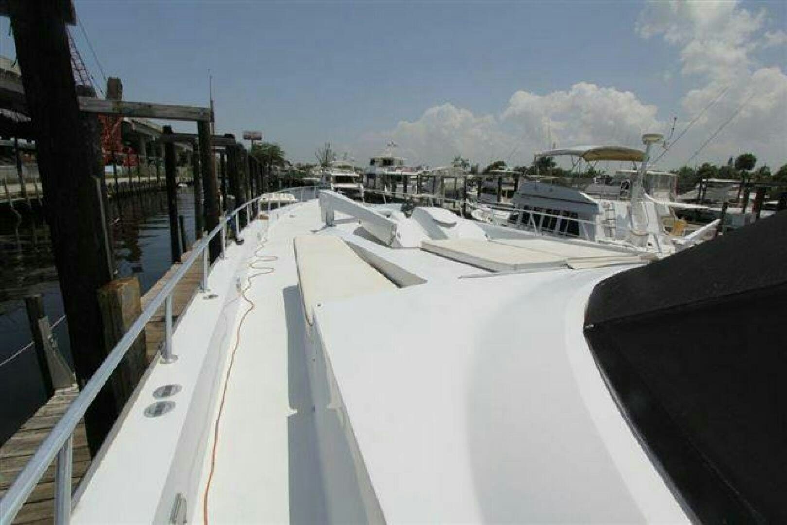 a white bridge with many white pipes aboard PRICELESS Yacht for Sale