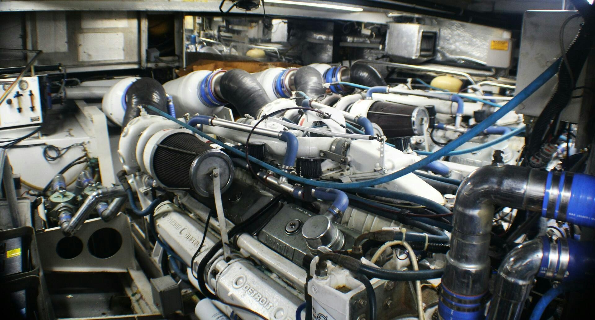 a machine with wires aboard PRICELESS Yacht for Sale