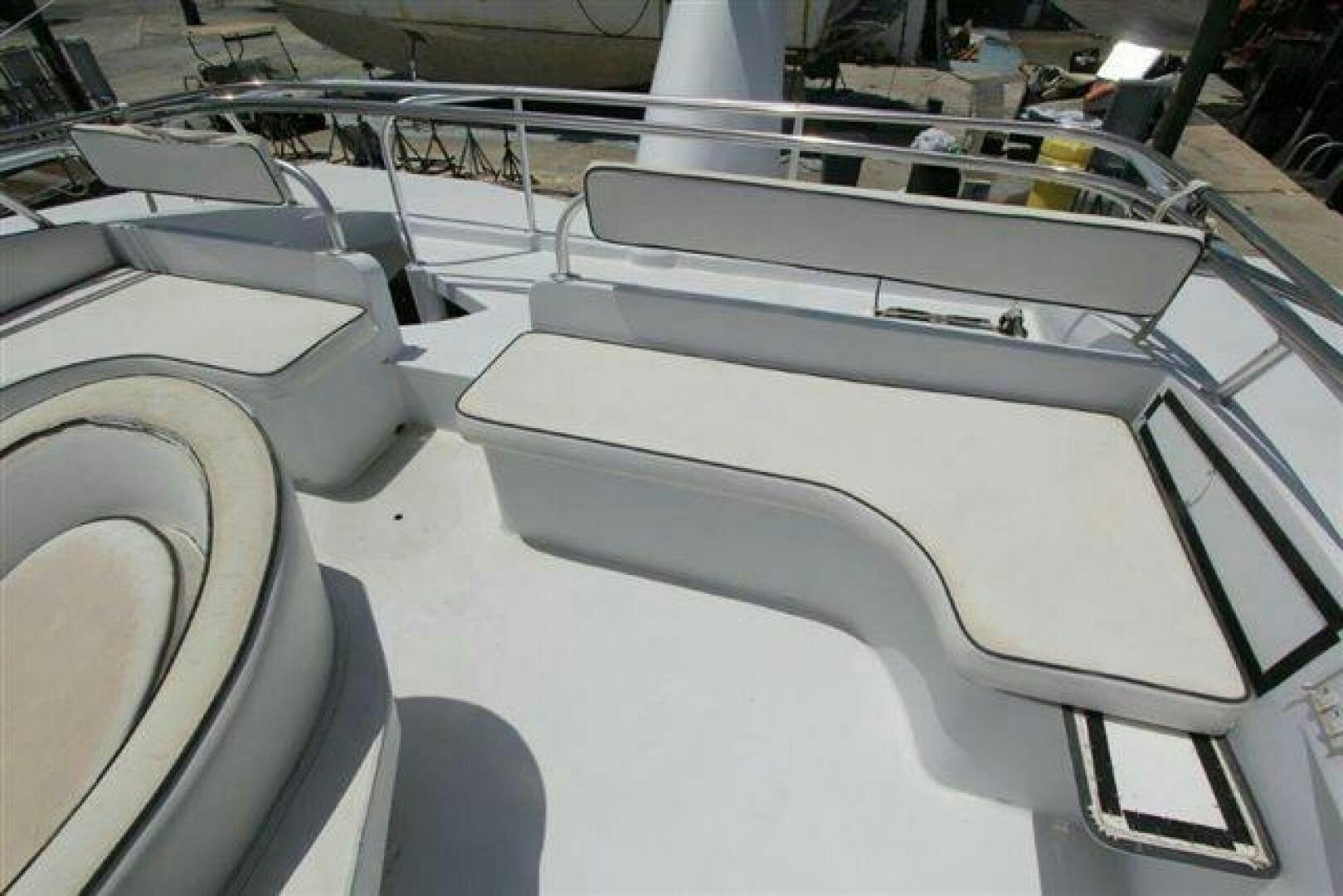 the inside of a car aboard PRICELESS Yacht for Sale