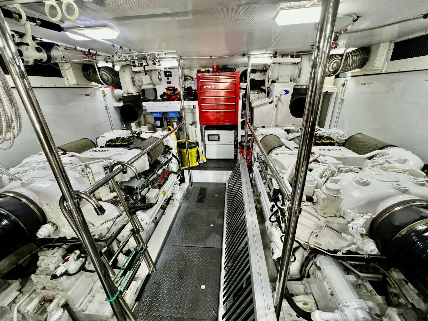 a room with machinery aboard LADY B Yacht for Sale