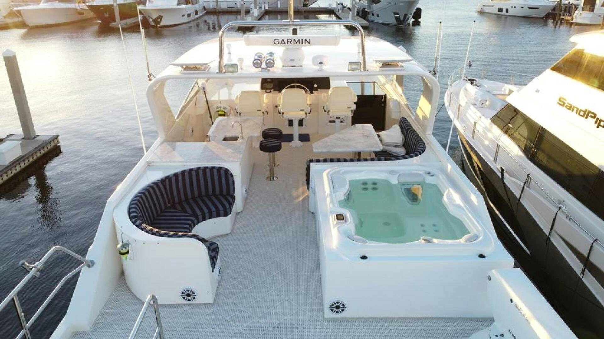 a boat on the water aboard LADY B Yacht for Sale