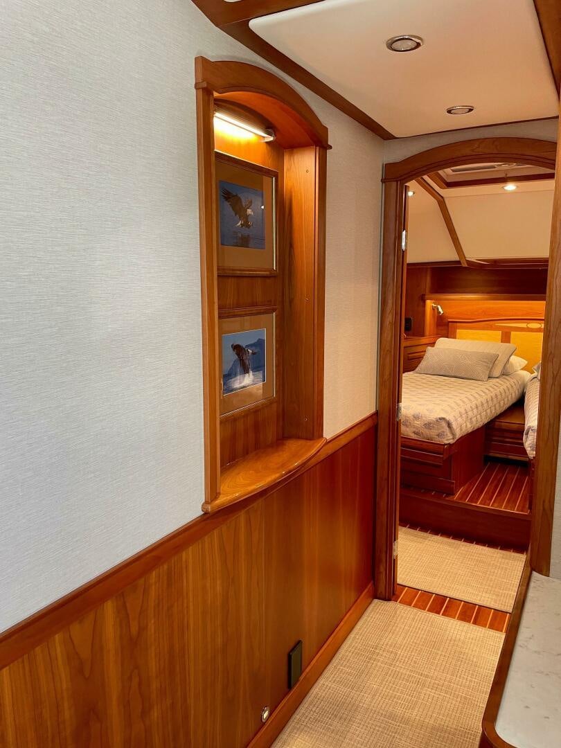 a mirror on a wall aboard WHIRL AWAY Yacht for Sale