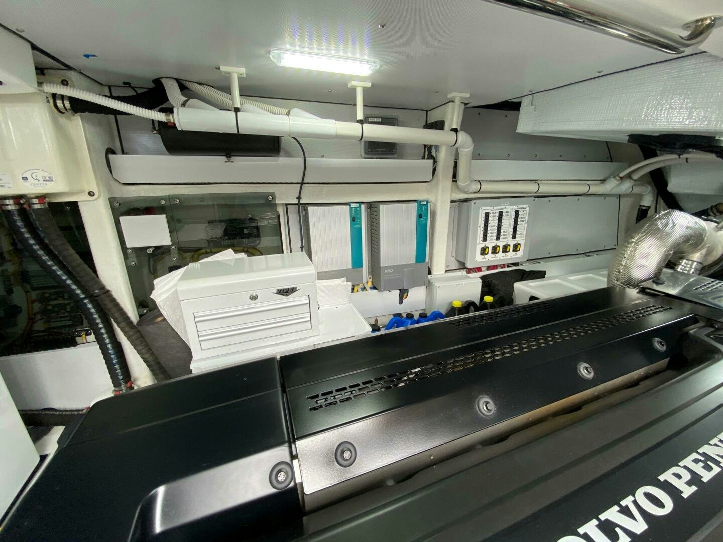 a machine with a blue light aboard WHIRL AWAY Yacht for Sale