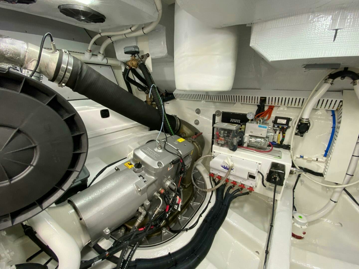 a machine with a large metal pipe aboard WHIRL AWAY Yacht for Sale