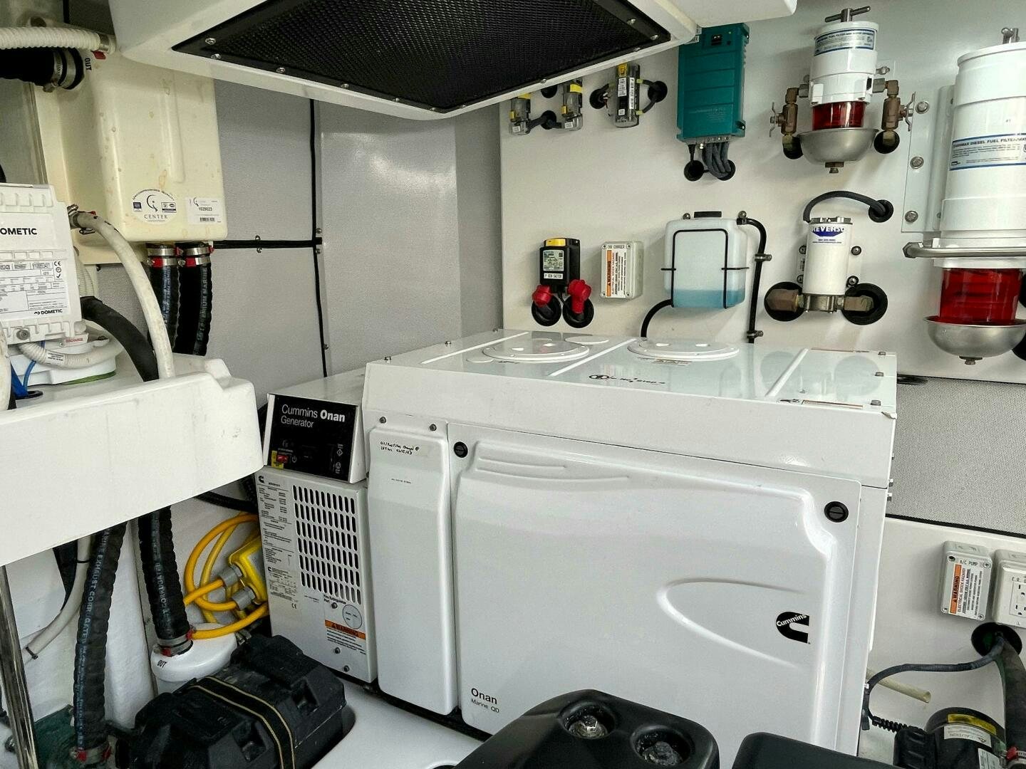 a white machine in a room aboard WHIRL AWAY Yacht for Sale