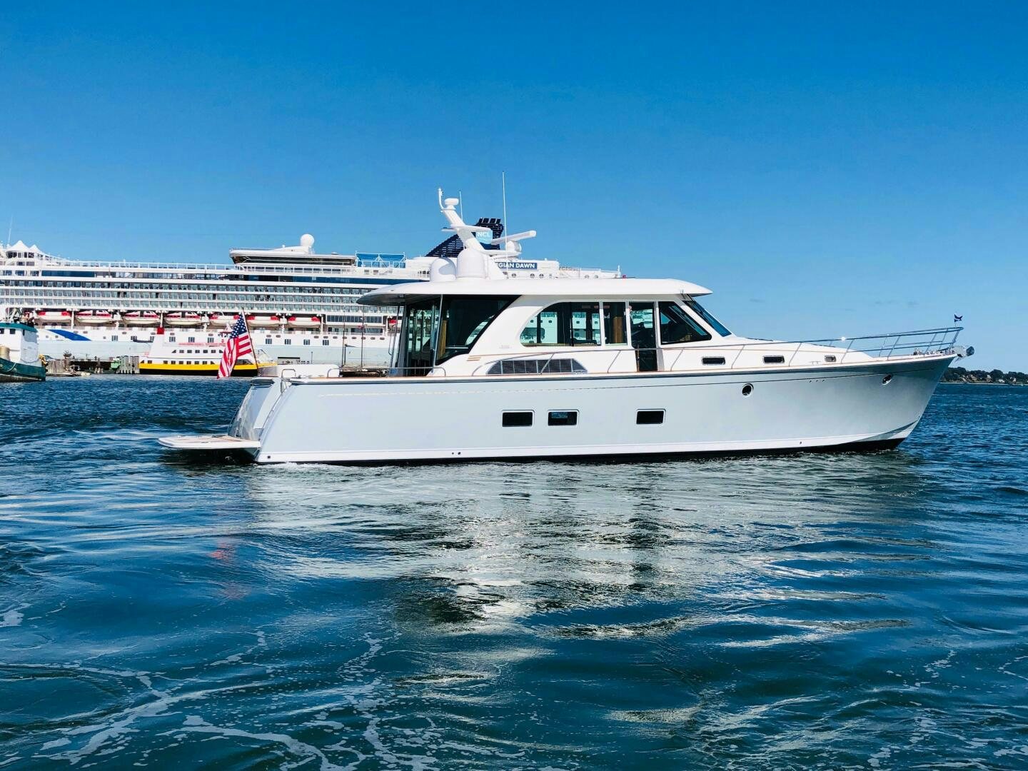 a boat in the water aboard WHIRL AWAY Yacht for Sale