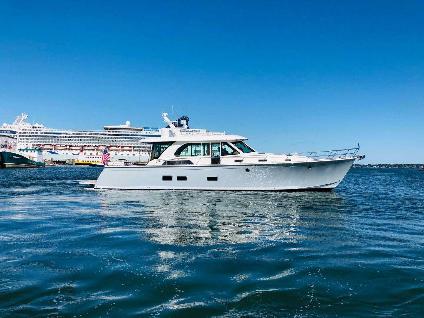 a boat in the water aboard WHIRL AWAY Yacht for Sale