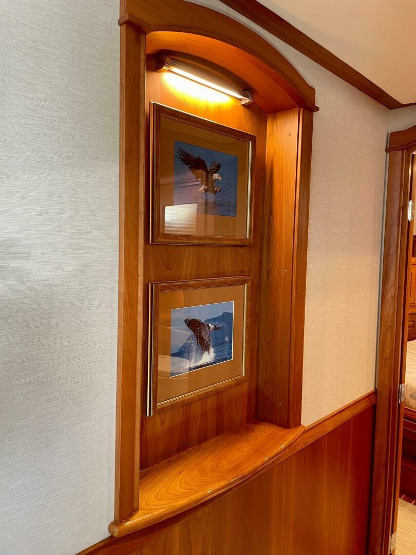 a mirror on a wall aboard WHIRL AWAY Yacht for Sale