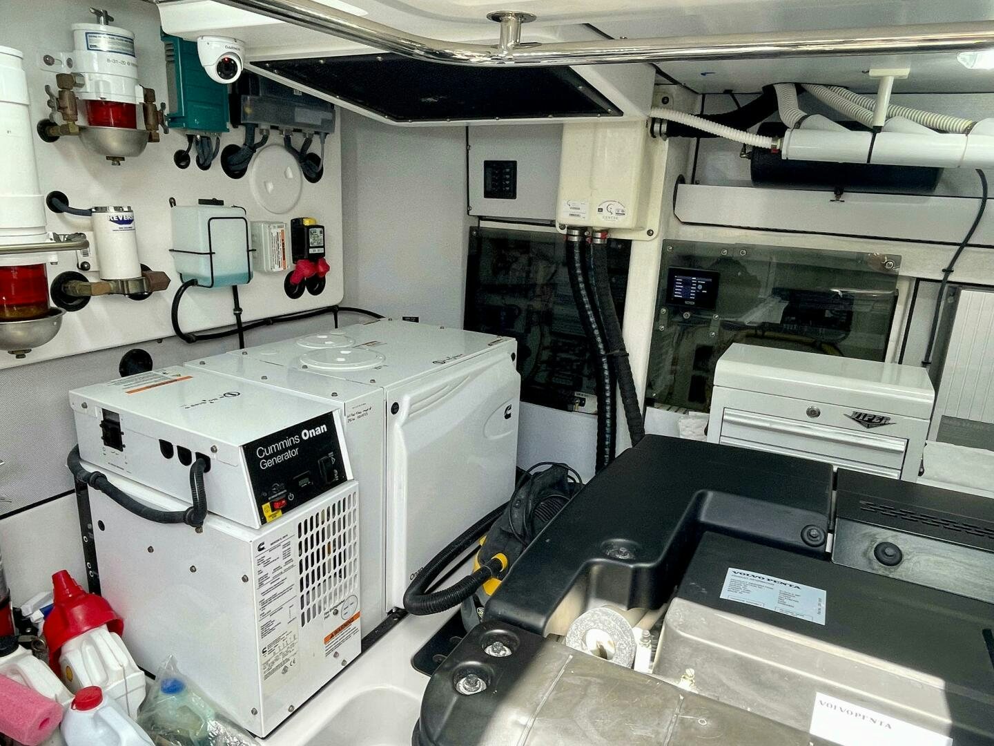 a room with machinery and equipment aboard WHIRL AWAY Yacht for Sale