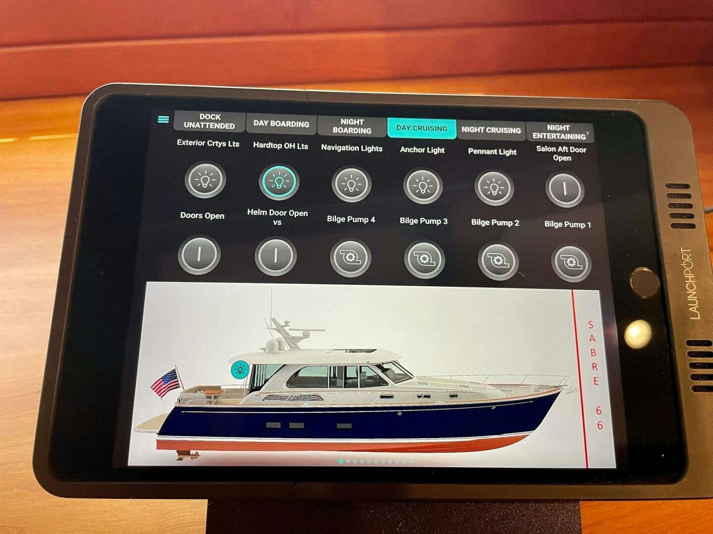 a close-up of a phone aboard WHIRL AWAY Yacht for Sale