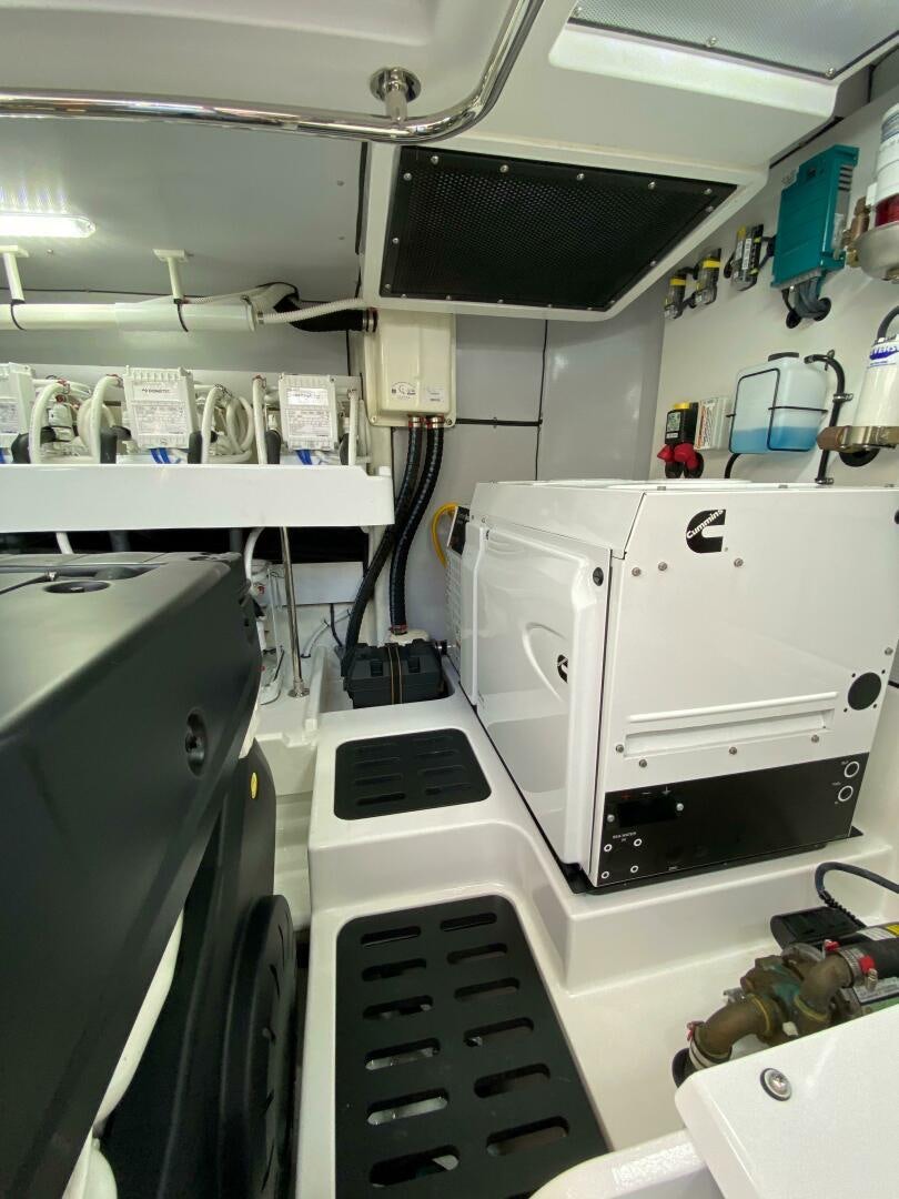 a room with machinery aboard WHIRL AWAY Yacht for Sale