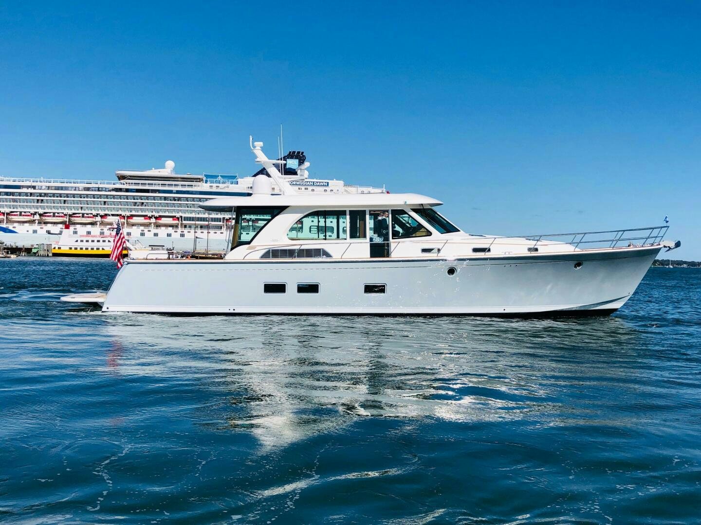 a boat in the water aboard WHIRL AWAY Yacht for Sale