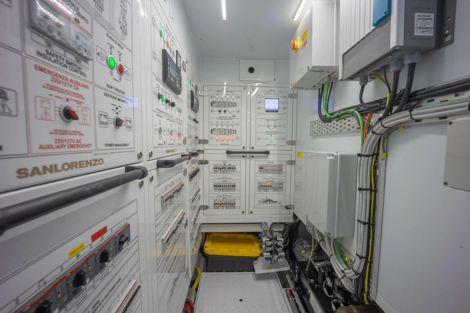 a room with white machines aboard PHOENIX Yacht for Sale