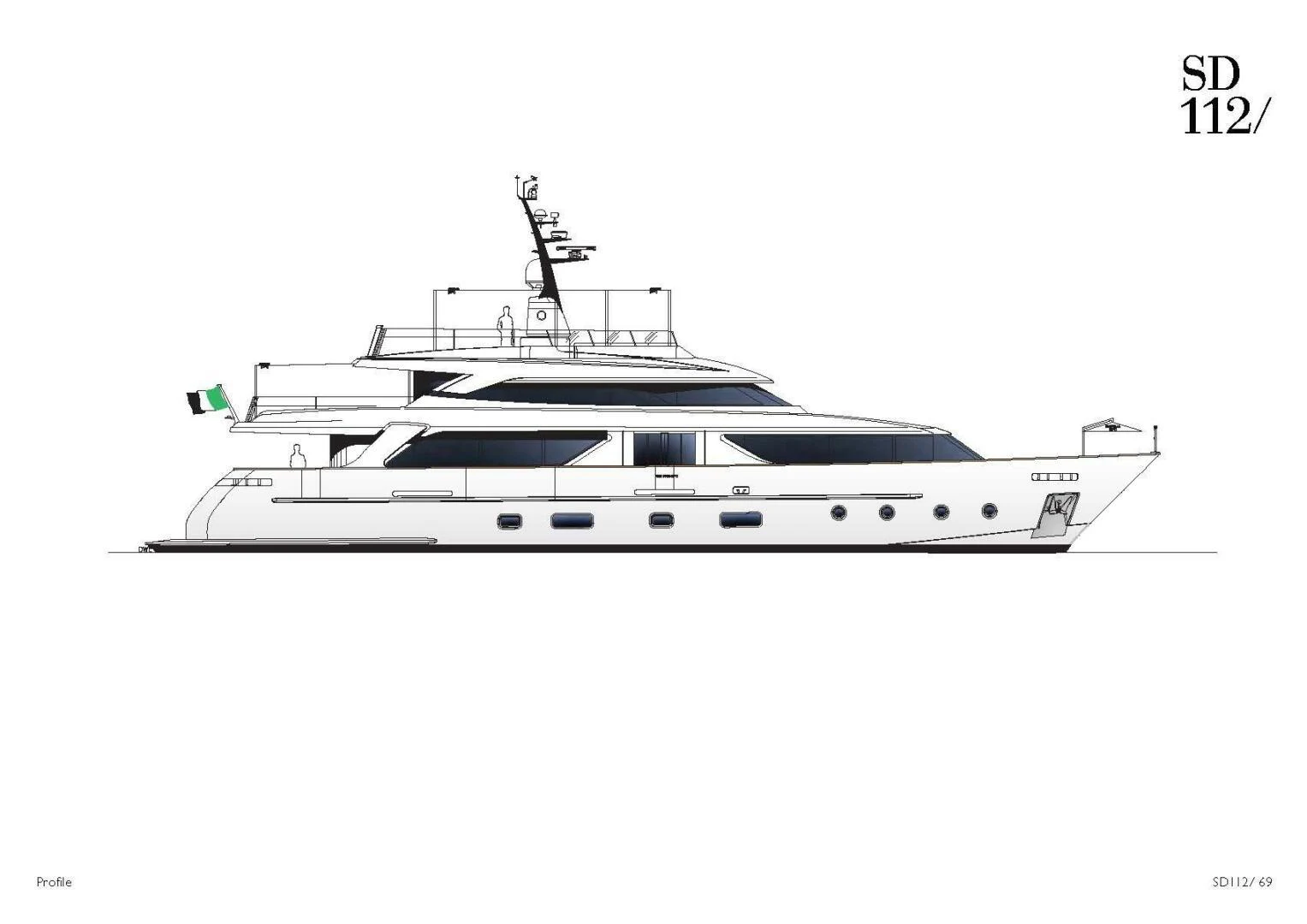 diagram, engineering drawing aboard PHOENIX Yacht for Sale