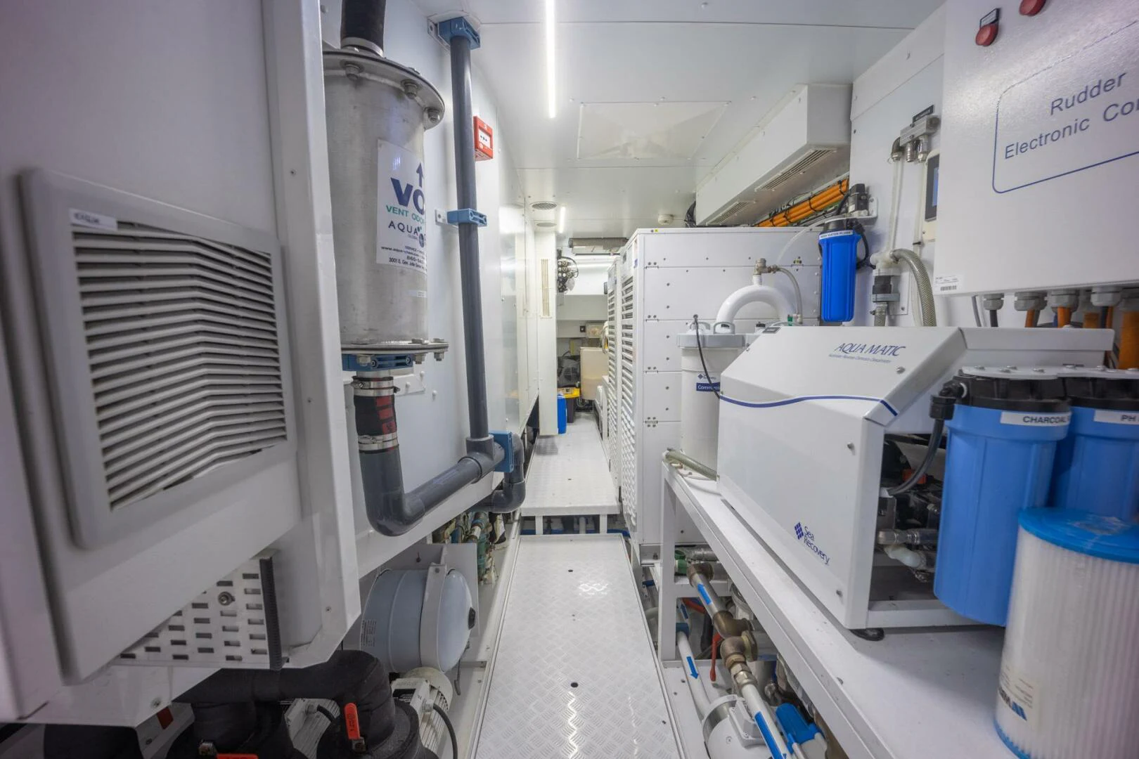 a room with machinery aboard PHOENIX Yacht for Sale