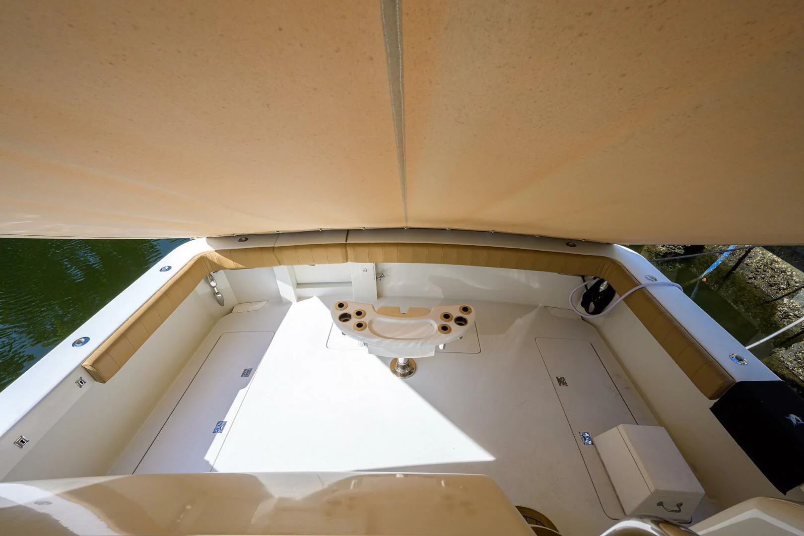 a white boat in a body of water aboard LOST TEXAN Yacht for Sale