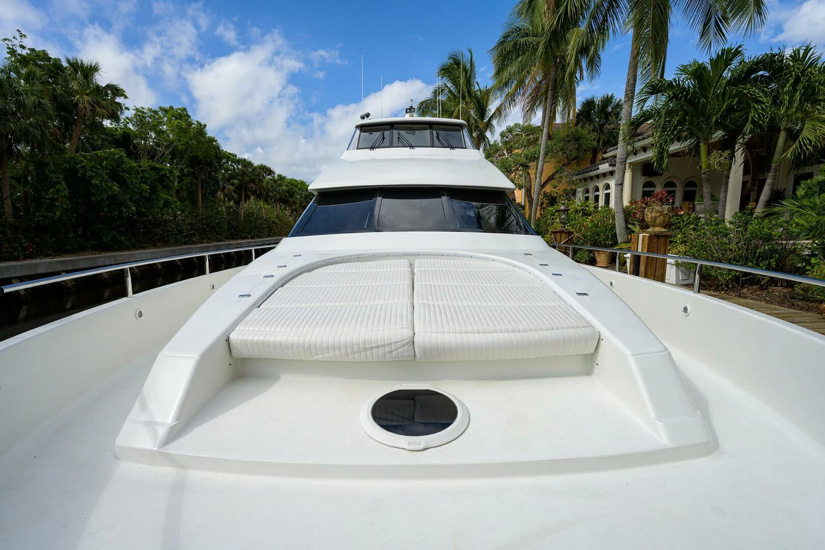 a white car with a round top aboard LOST TEXAN Yacht for Sale