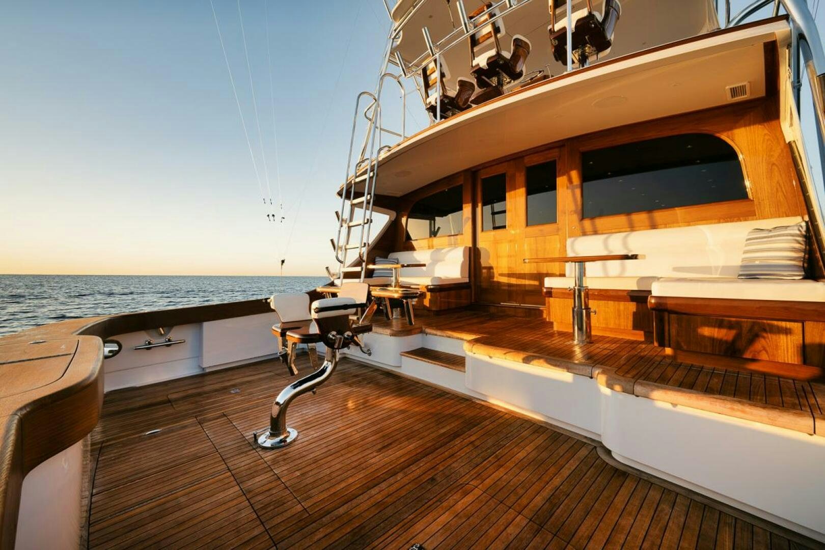 a boat on a deck aboard HULLBILLY Yacht for Sale