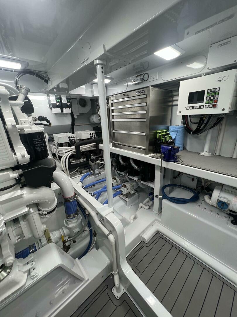 a room with machinery aboard HULLBILLY Yacht for Sale