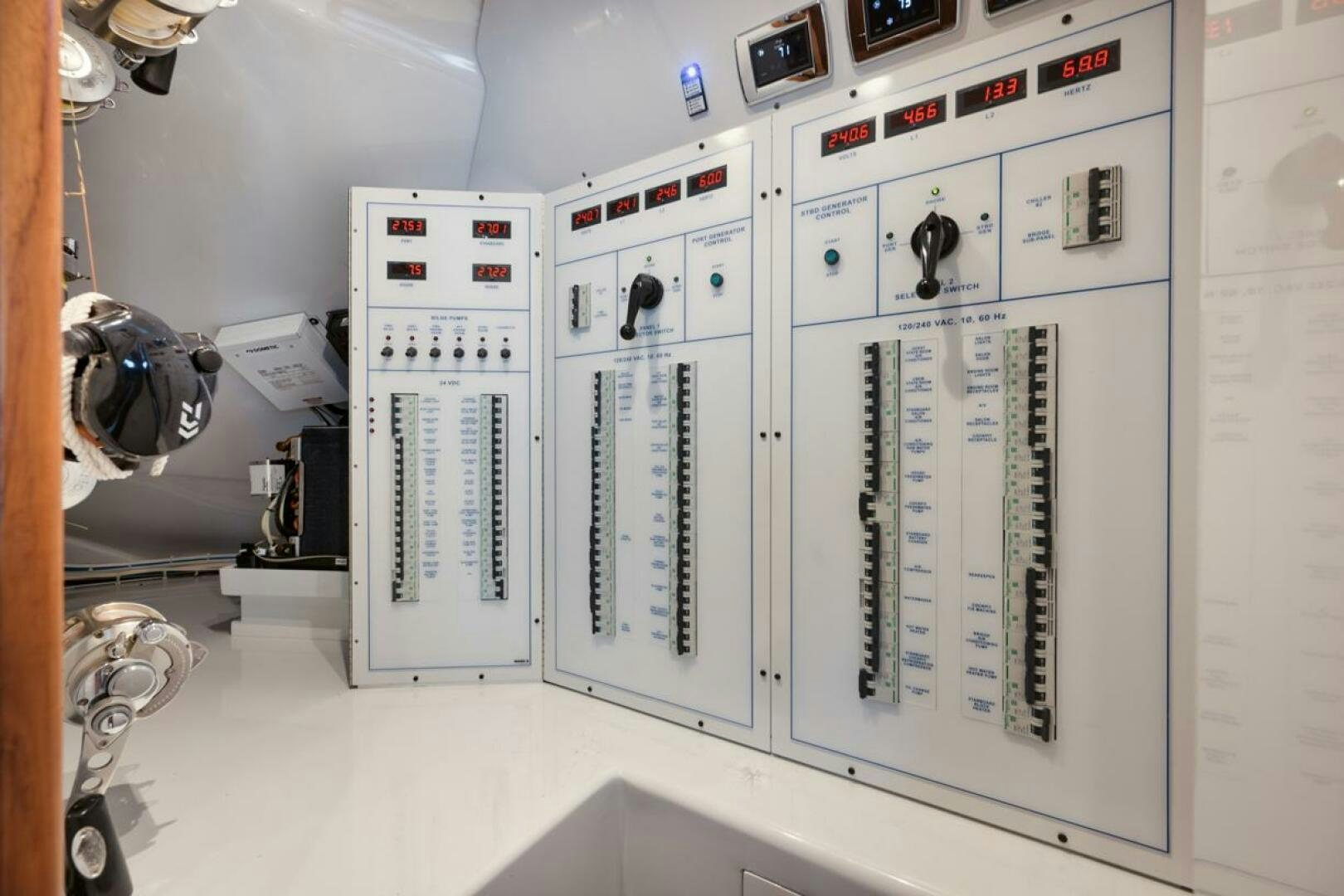 a machine with several components aboard HULLBILLY Yacht for Sale
