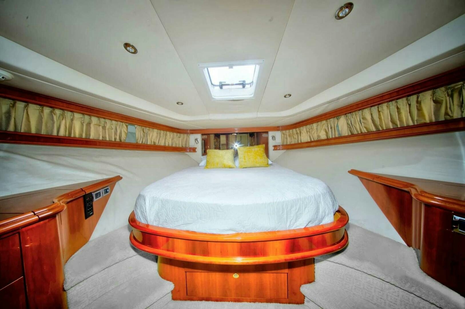 a room with two beds aboard FAIRYTALE Yacht for Sale