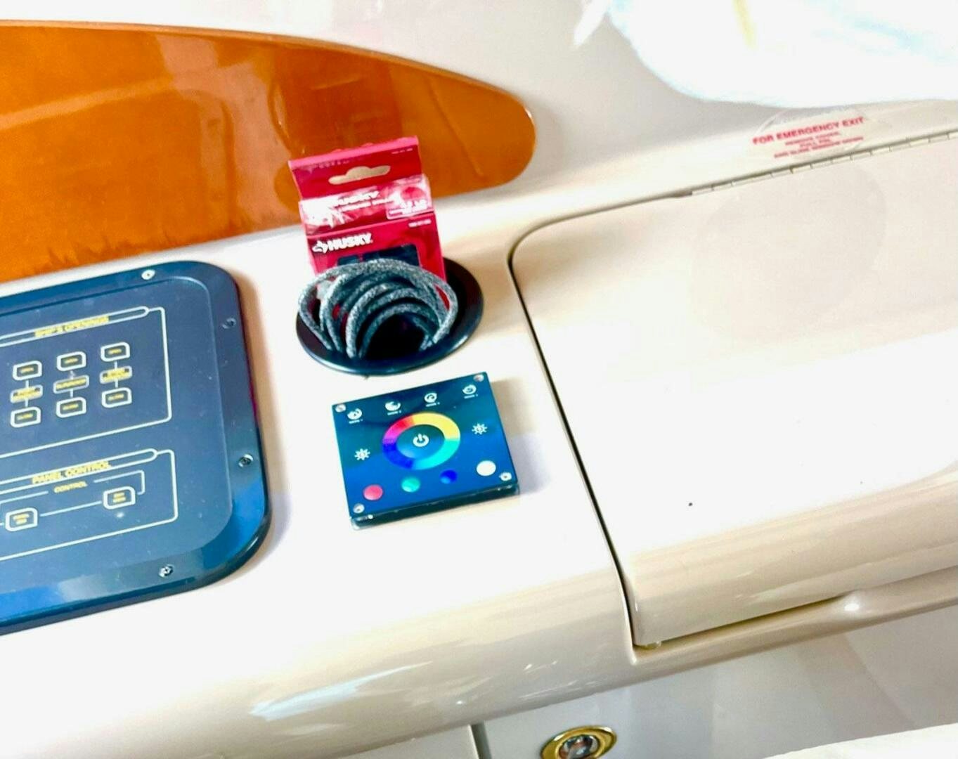 a close-up of a computer aboard FAIRYTALE Yacht for Sale