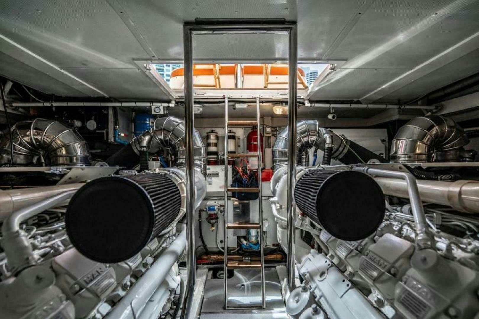 a large industrial machine aboard EQUINOX Yacht for Sale
