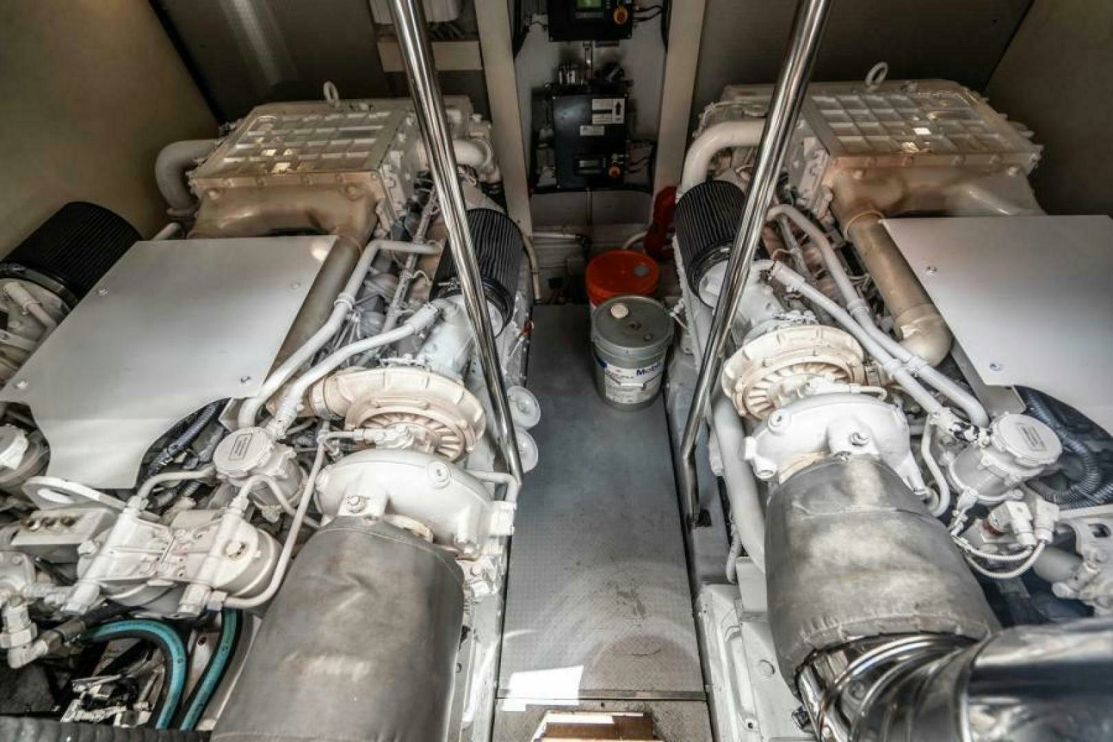 a room full of old military vehicles aboard EQUINOX Yacht for Sale
