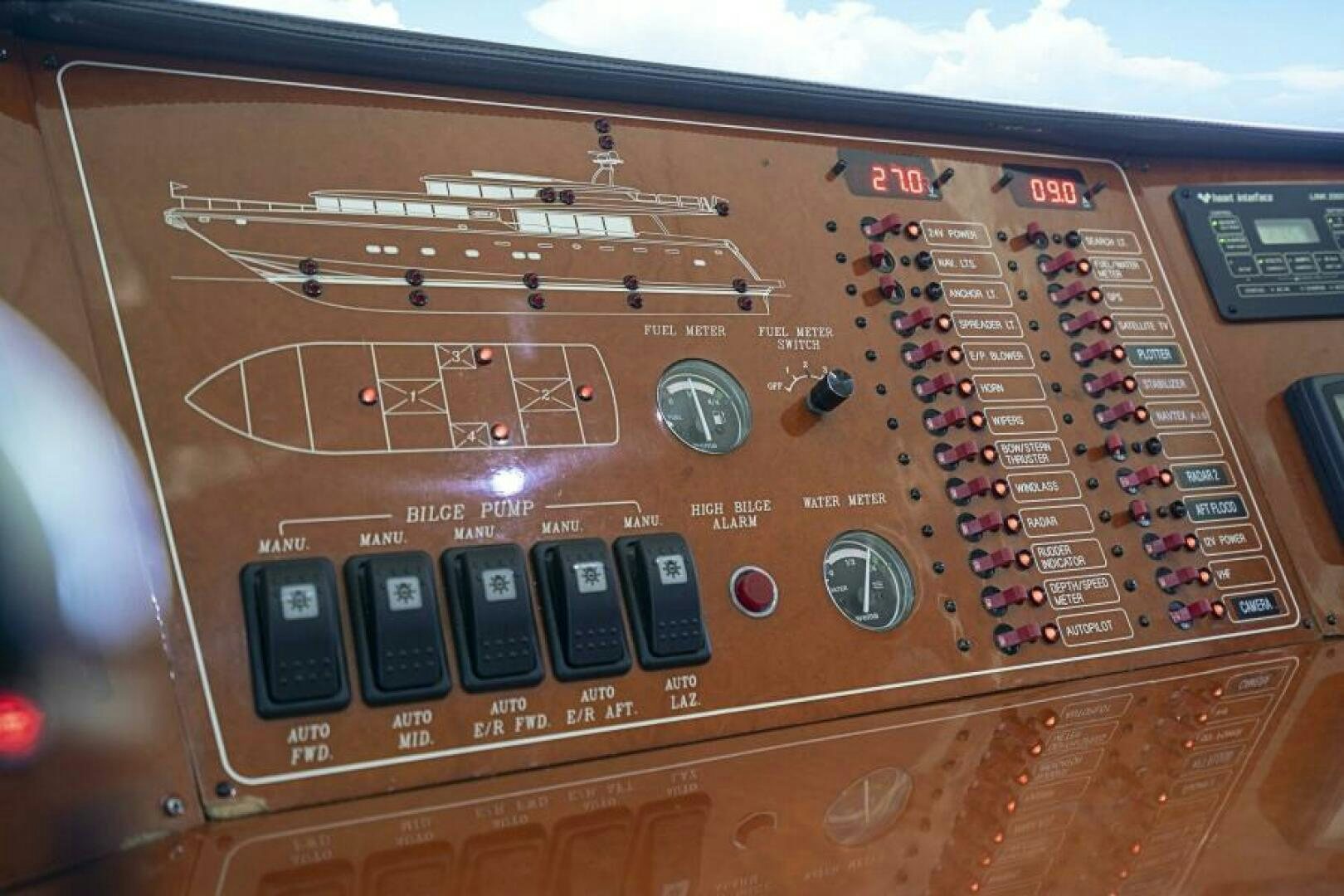 a close-up of a radio aboard SIXTY SIX Yacht for Sale