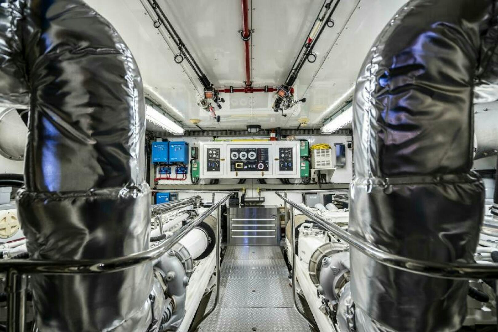 a close-up of a machine aboard SIXTY SIX Yacht for Sale