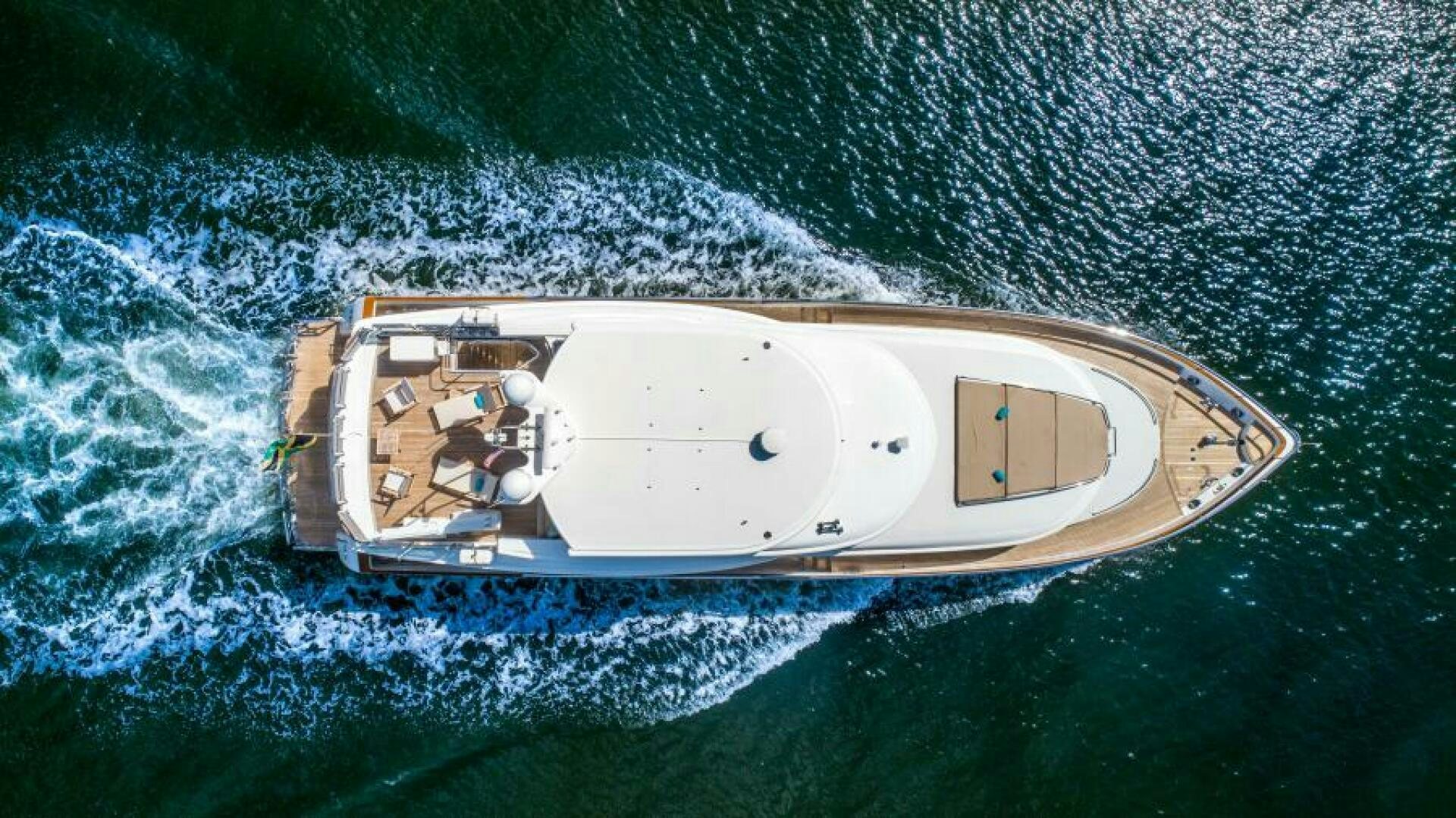 a space ship in the ocean aboard SIXTY SIX Yacht for Sale